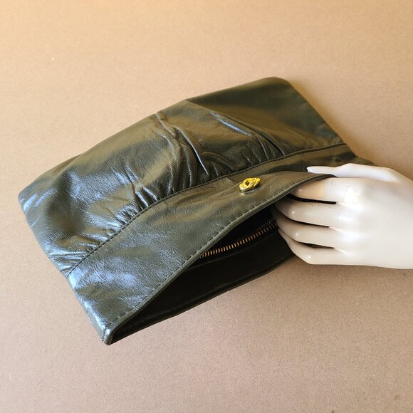Olive Green Clutch Purse - Picture 5 of 6